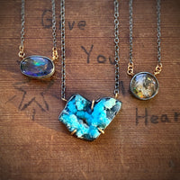 Drusy Chrysocolla Necklace